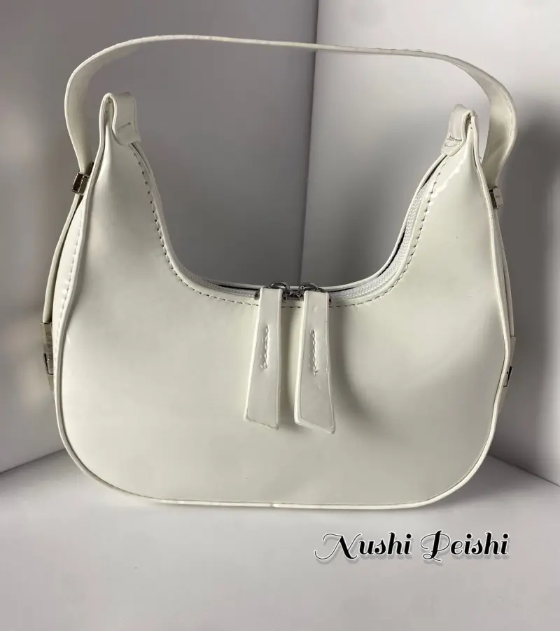 Glossy Half Moon Bag