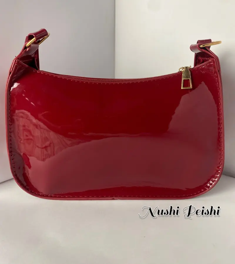 Retro Patent Shoulder Bag