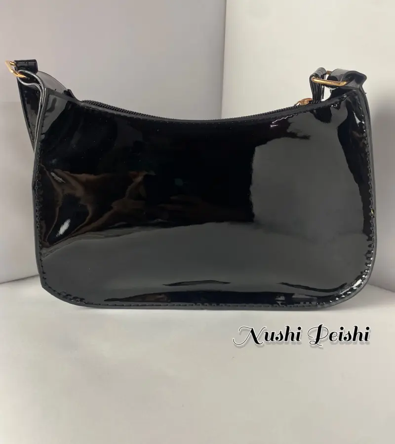 Retro Patent Shoulder Bag